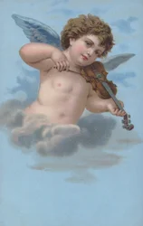 Chérubin jouant du violon
